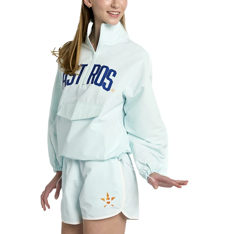 Women's Lusso Light Blue Houston Astros Parker Half-Zip Jacket