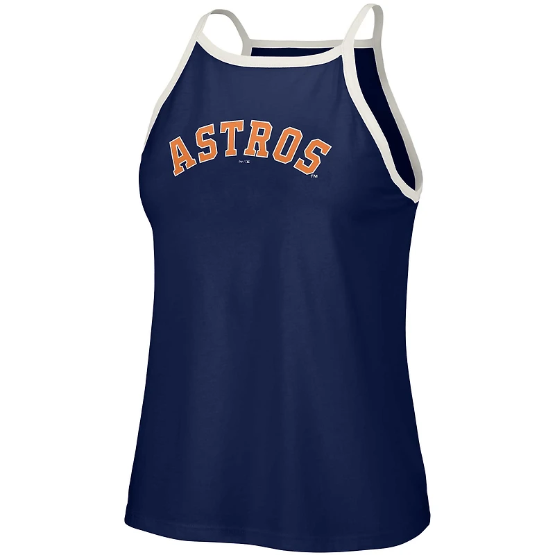 Débardeur à licou pour femme Houston Astros Nadine bleu marine Lusso