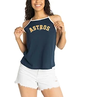 Débardeur à licou pour femme Houston Astros Nadine bleu marine Lusso