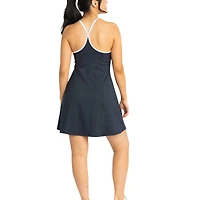 Women's Lusso  Navy Houston Astros Nakita Strappy V-Neck Dress