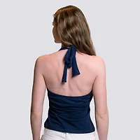 Women's Lusso Navy Houston Astros Noelle V-Neck Tank Top