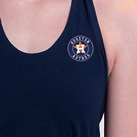 Women's Lusso Navy Houston Astros Noelle V-Neck Tank Top