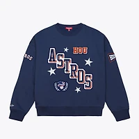Women's Mitchell & Ness  Navy Houston Astros Pep Rally Sweatshirt