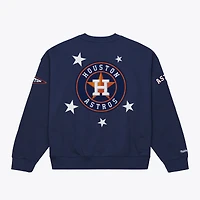 Sweat-shirt Mitchell & Ness bleu marine pour femme, Houston Astros Pep Rally