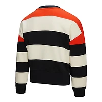 Women's Mitchell & Ness  Orange/Black Houston Astros Cooperstown Collection Blocked Fleece Pullover Sweatshirt