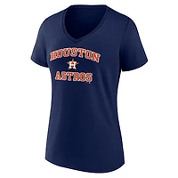 Women's Navy Houston Astros Heart & Soul V-Neck T-Shirt