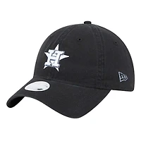 Casquette ajustable Glitz 9TWENTY noire New Era pour femme des Astros de Houston