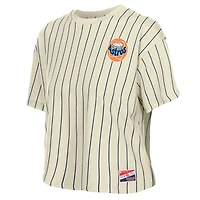 T-shirt New Era crème pour femme, style rétro Houston Astros
