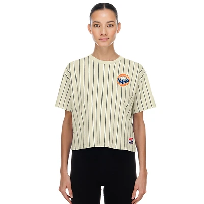 Women's New Era Cream Houston Astros Throwback Boxy T-Shirt
