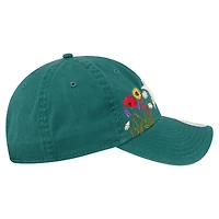Casquette ajustable New Era 9TWENTY pour femme, vert foncé, Houston Astros, à broderies florales