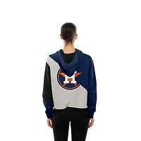Sweat à capuche court et carré blocs de couleurs recyclés des Astros Houston New Era pour femme