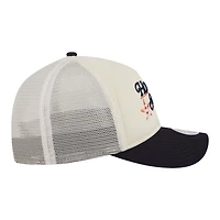 Casquette trucker ajustable New Era pour femme, beige clair/marine, Houston Astros Retro 9FORTY M-Crown A-Frame