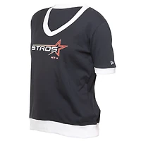 Women's New Era  Navy Houston Astros 2025 City Connect Rhinestone V-Neck T-Shirt