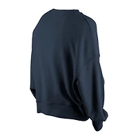 Sweat-shirt court à manches dolmen New Era bleu marine Houston Astros pour femme, coupe boxy délavé minéral