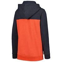 Veste à capuche entièrement zippée New Era pour femmes, Houston Astros, color block, bleu marine