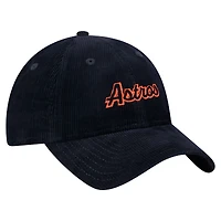 Casquette ajustable en velours côtelé 9TWENTY pour femme New Era bleu marine des Astros de Houston