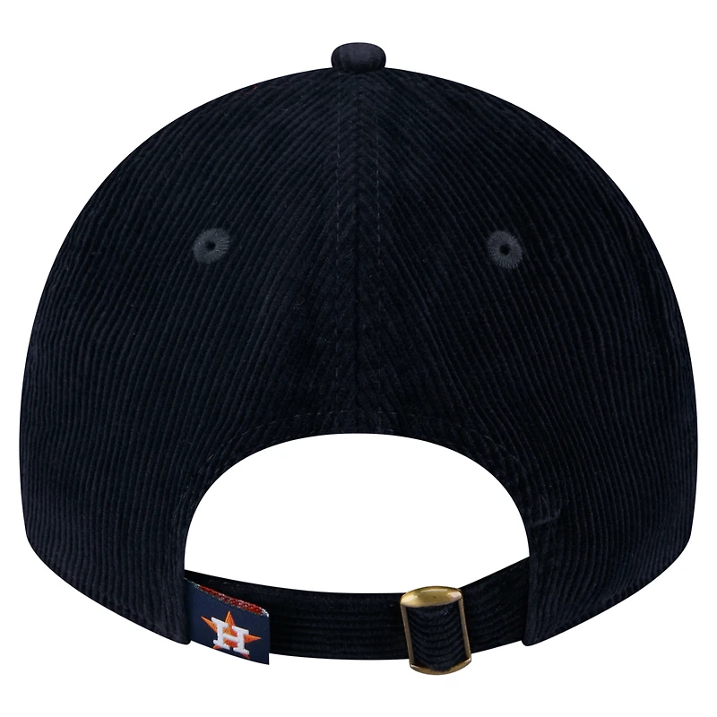 Women's New Era Navy Houston Astros Corduroy 9TWENTY Adjustable Hat