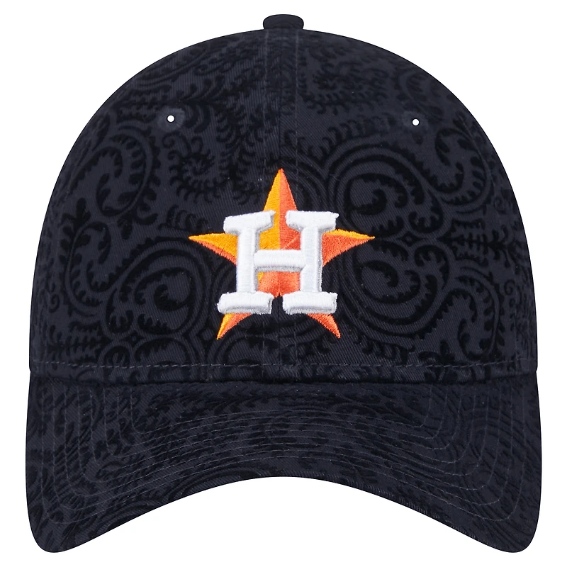 Women's New Era Navy Houston Astros Flair 9TWENTY Adjustable Hat