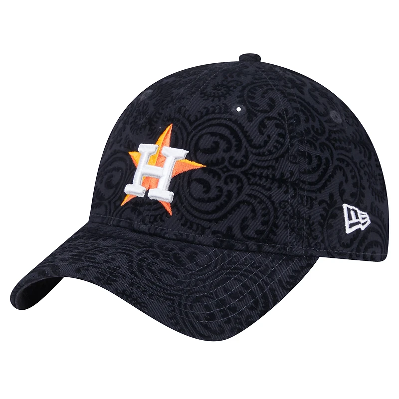 Women's New Era Navy Houston Astros Flair 9TWENTY Adjustable Hat
