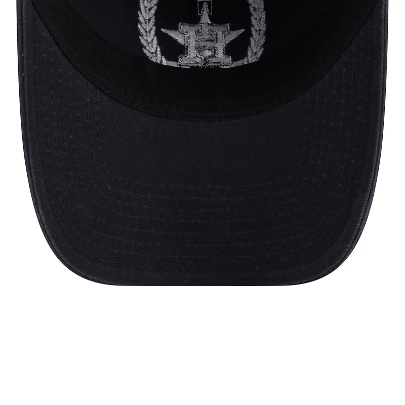 Women's New Era Navy Houston Astros Leaves 9TWENTY Adjustable Hat