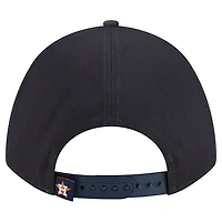 Casquette ajustable New Era bleu marine Houston Astros Metallic A-Frame 9FORTY pour femme