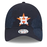 Women's New Era Navy Houston Astros Roses 9TWENTY Adjustable Hat