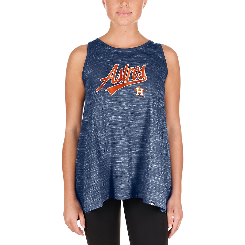 Women's New Era Navy Houston Astros Space-Dye Active Tank Top