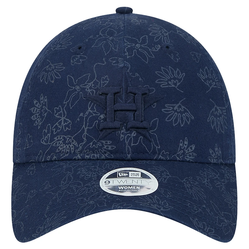 Women's New Era Navy Houston Astros Tonal Floral 9TWENTY Adjustable Hat