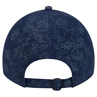 Casquette ajustable 9TWENTY à motif floral ton sur ton bleu marine des Houston Astros de New Era pour femme