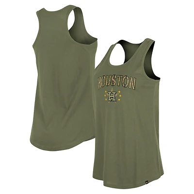 Débardeur New Era Olive Houston Astros Armed Forces Day pour femmes