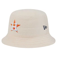 Women's New Era White Houston Astros Chrome Cozy Bucket Hat