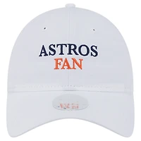 Women's New Era White Houston Astros Team Fan 9TWENTY Adjustable Hat