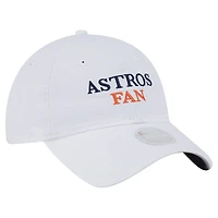 Women's New Era White Houston Astros Team Fan 9TWENTY Adjustable Hat
