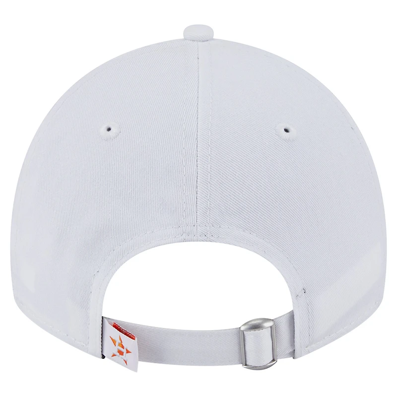Women's New Era White Houston Astros Team Fan 9TWENTY Adjustable Hat
