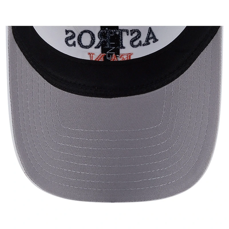 Women's New Era White Houston Astros Team Fan 9TWENTY Adjustable Hat