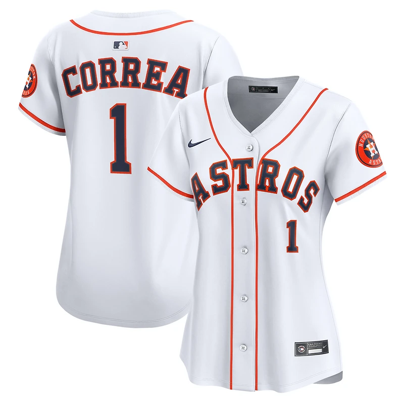 Maillot Nike Carlos Correa blanc pour femme, édition limitée, domicile des Astros de Houston