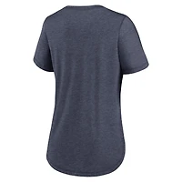 T-shirt Nike Heather Navy Houston Astros pour femme, en mélange de trois matières, à motif arqué.