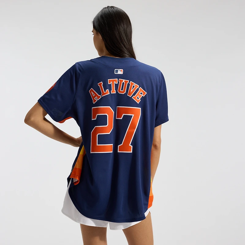 Maillot Nike Jose Altuve bleu marine pour femme des Astros de Houston, édition limitée