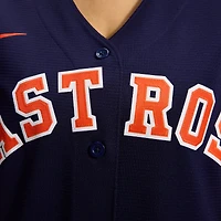 Maillot réplique alternatif Nike Jose Altuve bleu marine des Astros de Houston pour femme