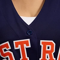 Maillot réplique alternatif Nike Jose Altuve bleu marine des Astros de Houston pour femme