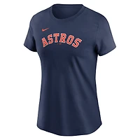 T-shirt Nike Jose Altuve bleu marine Houston Astros Cooperstown Collection Fuse avec nom et numéro pour femme