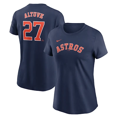 Women's Nike Jose Altuve Navy Houston Astros Cooperstown Collection Fuse Name & Number T-Shirt