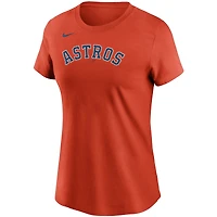 T-shirt avec nom et numéro des Astros de Houston Nike Jose Altuve orange pour femme