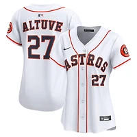 Maillot Nike Jose Altuve blanc Houston Astros domicile édition limitée pour femme