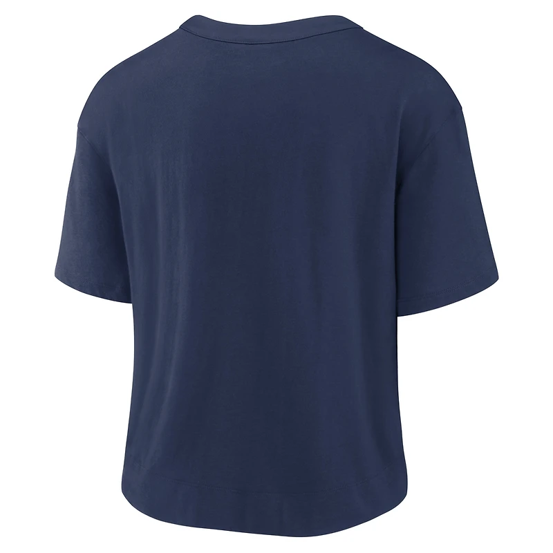 T-shirt Nike Houston Astros Line Up High Hip Fashion pour femme - Bleu marine/blanc