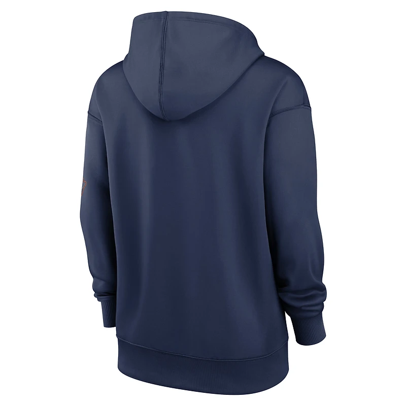 Women's Nike  Navy Houston Astros 2025 City Connect Authentic Collection Performance Pullover Hoodie