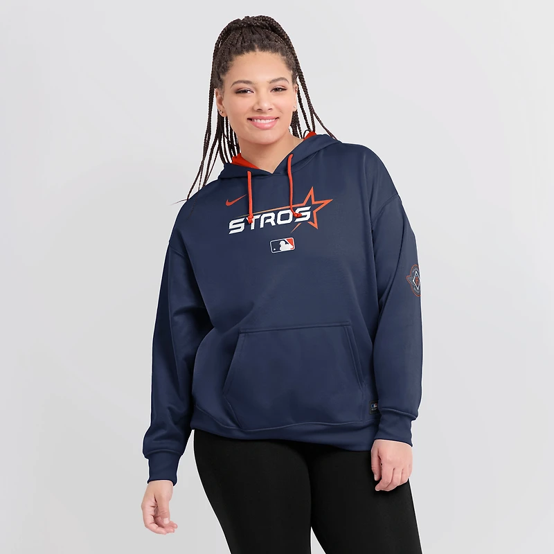 Sweat à capuche Nike Therma-FIT pour femme, coloris marine, Houston Astros, collection City Connect 2025 Authentic.