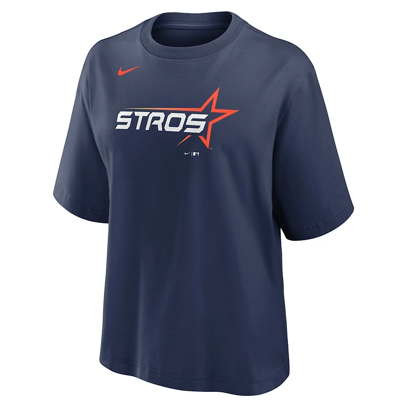 T-shirt Nike bleu marine pour femme avec logo City Connect des Houston Astros 2025