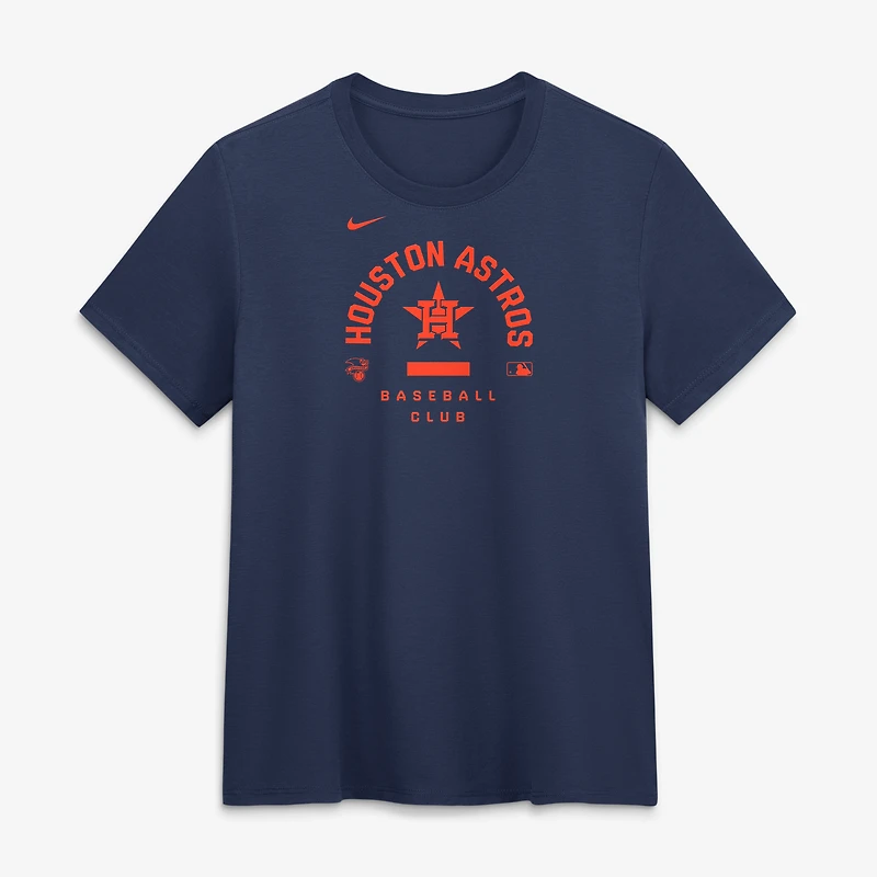 Women's Nike Navy Houston Astros Authentic Collection Early Work Tri-Blend Dri-FIT T-Shirt