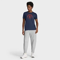 T-shirt Nike Dri-FIT bleu marine pour femme, collection authentique Houston Astros Early Work, en mélange de trois matières.